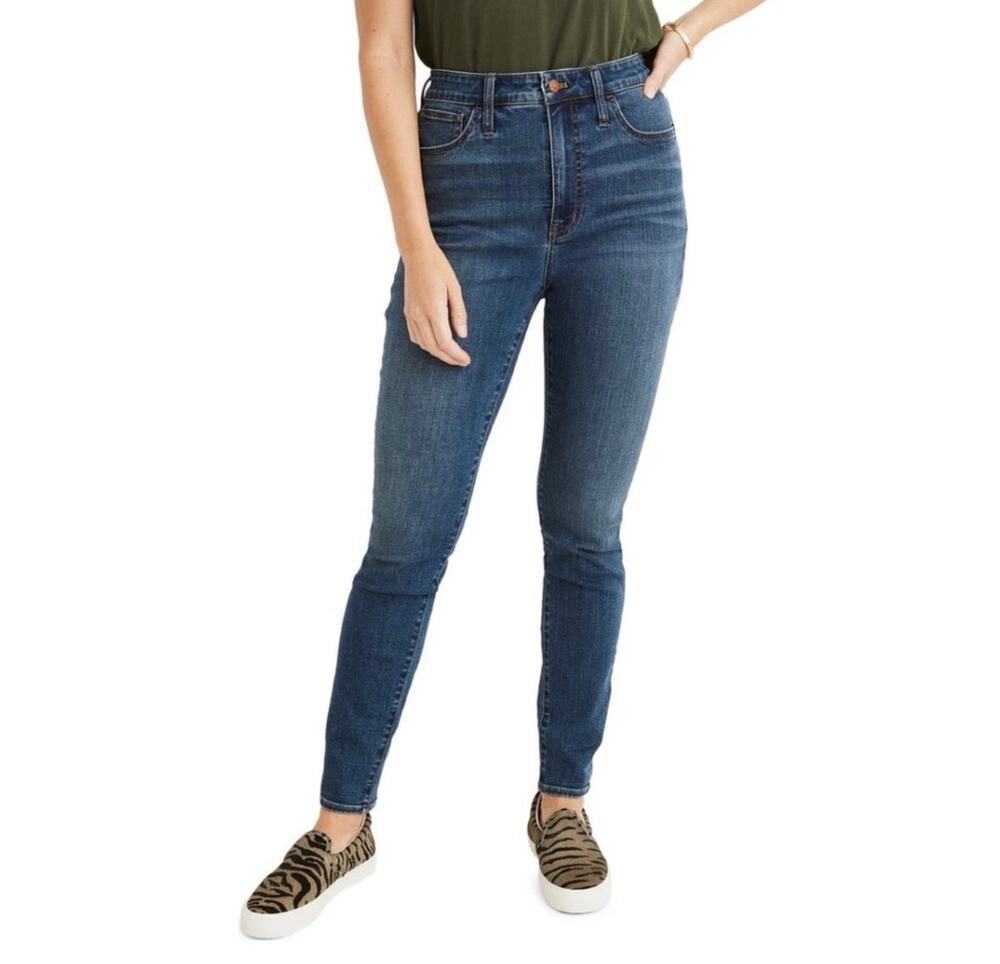 Madewell Curvy Roadtripper Jeans 25 Classic Medium Wash Mid Rise 27” Inseam EUC
